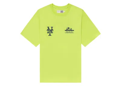 Pre-owned Aimé Leon Dore Men's Aime Leon Dore X New York Mets Unisphere Tee Shirt In Lime Green
