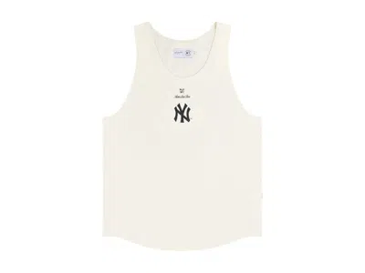 Pre-owned Aimé Leon Dore Men's Aime Leon Dore X New York Yankees Jersey Tank Top In Cream In White