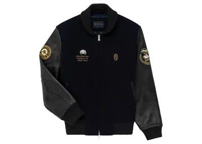 Pre-owned Aimé Leon Dore Men's Aime Leon Dore X Porsche 356 Team Jacket In Navy Blue