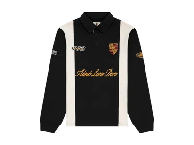Pre-owned Aimé Leon Dore Men's Aime Leon Dore X Porsche 993 Turbo Heritage Rugby In Jet Black