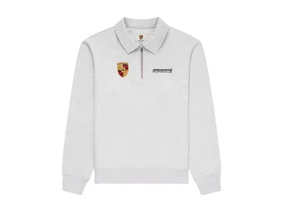 Pre-owned Aimé Leon Dore Men's Aime Leon Dore X Porsche 993 Turbo Mechanic Quarter Zip Pullover In Silver Mix
