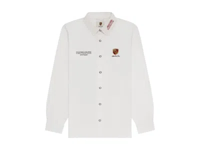 Pre-owned Aimé Leon Dore Men's Aime Leon Dore X Porsche 993 Turbo Mechanic Shirt In Bright White