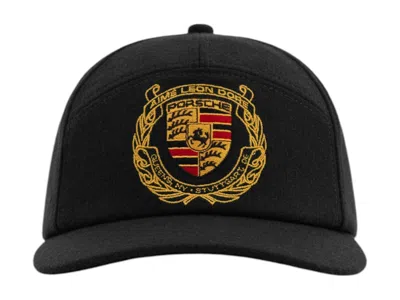 Pre-owned Aimé Leon Dore Men's Aime Leon Dore X Porsche 993 Turbo Wool Wreath Hat In Jet Black