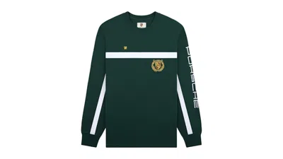 Pre-owned Aimé Leon Dore Men's Aime Leon Dore X Porsche Longsleeve Apex Tee Shirt In Green
