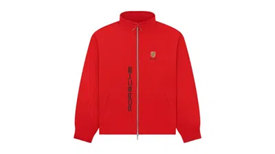 Pre-owned Aimé Leon Dore Men's Aime Leon Dore X Porsche Nylon Track Jacket In Red