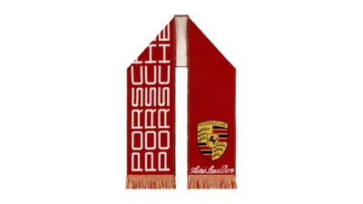 Pre-owned Aimé Leon Dore Men's Aime Leon Dore X Porsche Wool Racing Scarf In Red