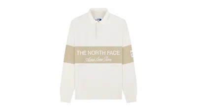 Pre-owned Aimé Leon Dore Men's Aime Leon Dore X The North Face Script Logo Rugby In Cream In White