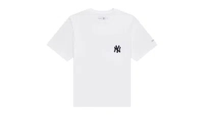 Pre-owned Aimé Leon Dore Men's Aime Leon Dore Yankees Chainstitch Pocket Tee Shirt In White