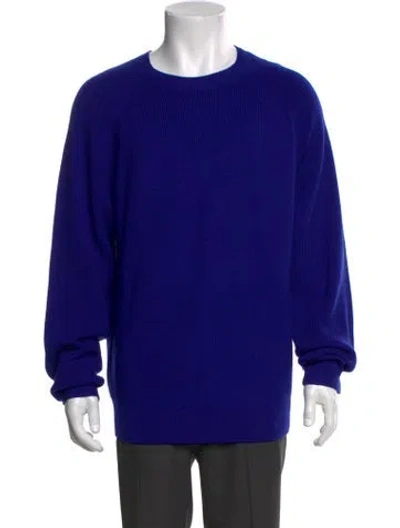 Pre-owned Aimé Leon Dore Merino Wool Crew Neck Pullover In Blue
