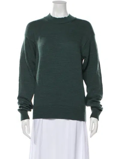 Pre-owned Aimé Leon Dore Merino Wool Crew Neck Sweater In Green