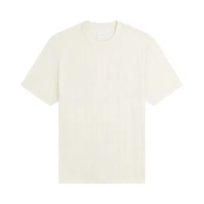 Pre-owned Aimé Leon Dore Merino Wool Eyelet Tee 'pristine' | Cream | Men's Size Xxl In White