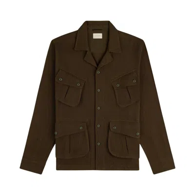 Pre-owned Aimé Leon Dore Mesh Jungle Shirt 'kalamata' | Brown | Men's Size S