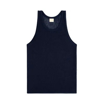 Pre-owned Aimé Leon Dore Mesh Tank Top 'navy Blazer' | Blue | Men's Size Xxl