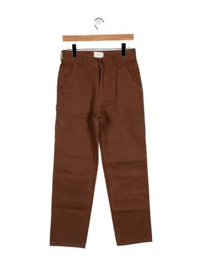 Pre-owned Aimé Leon Dore Mid-rise Straight Leg Jeans In Brown