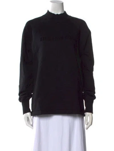 Pre-owned Aimé Leon Dore Mock Neck Long Sleeve Sweatshirt In Black