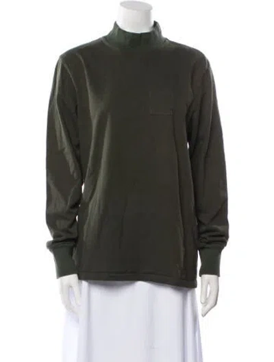Pre-owned Aimé Leon Dore Mock Neck Long Sleeve Sweatshirt In Green