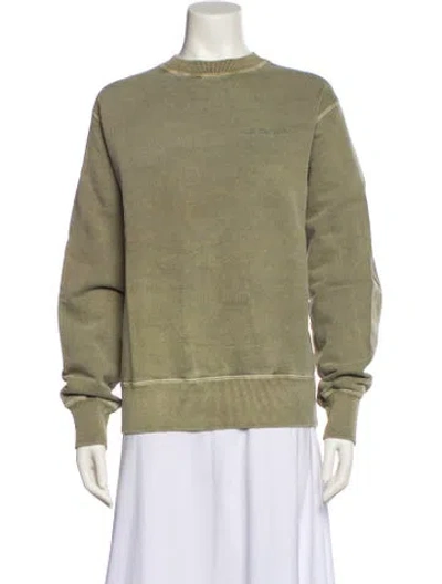 Pre-owned Aimé Leon Dore Mock Neck Long Sleeve Sweatshirt In Green