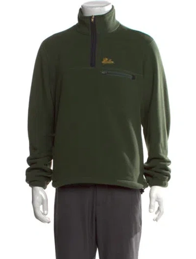 Pre-owned Aimé Leon Dore Mock Neck Long Sleeve Sweatshirt In Green
