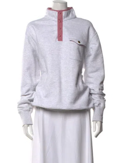 Pre-owned Aimé Leon Dore Mock Neck Long Sleeve Sweatshirt In Grey