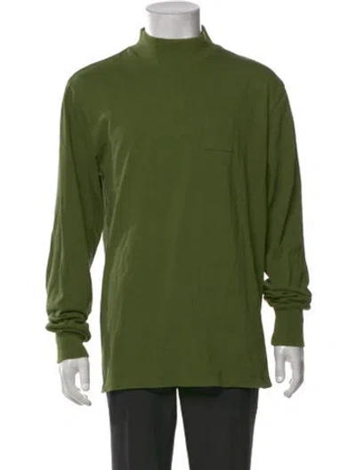 Pre-owned Aimé Leon Dore Mock Neck Long Sleeve T-shirt In Green