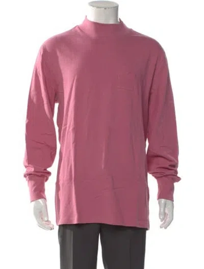 Pre-owned Aimé Leon Dore Mock Neck Long Sleeve T-shirt In Pink