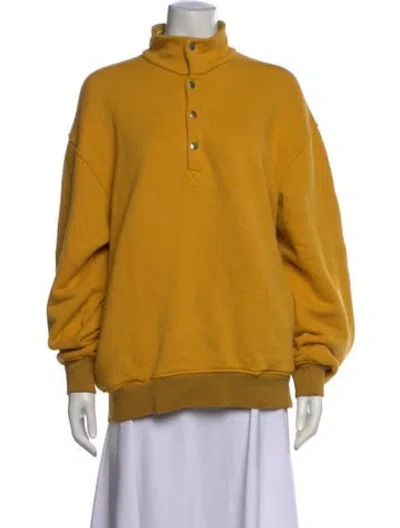 Pre-owned Aimé Leon Dore Mock Neck Sweater In Yellow