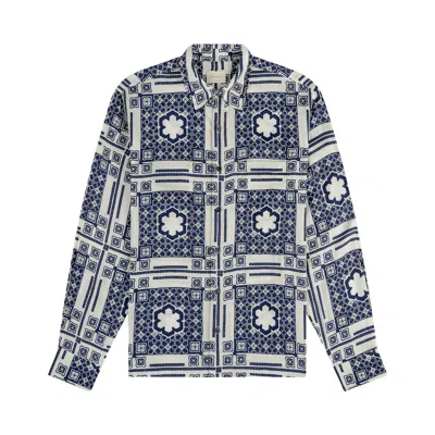 Pre-owned Aimé Leon Dore Mosaic Button Down Shirt 'multi' | Multi-color | Men's Size Xl