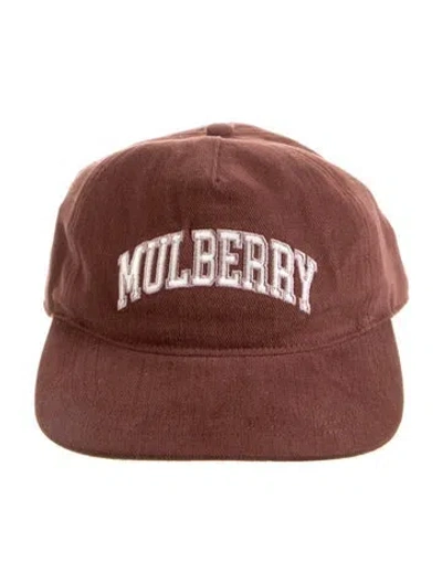 Pre-owned Aimé Leon Dore Mulberry Embroidered Logo Baseball Cap In Brown