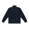Aimé Leon Dore Navy Crest Turtleneck Sweater In Black