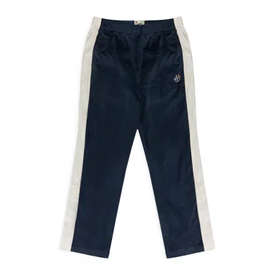 Aimé Leon Dore Navy Drake's Velvet Track Pants In Blue