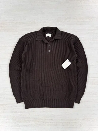 Pre-owned Aimé Leon Dore New With Tag Aime Leon Dore Shaker Stitch Polo In Brown