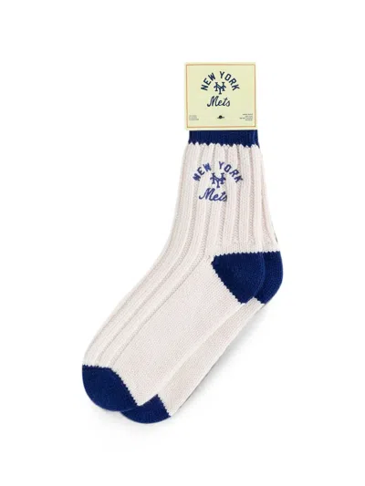 Aimé Leon Dore New York Mets Logo-embroidered Socks In White