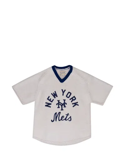 Aimé Leon Dore New York Mets V-neck Sweater In White