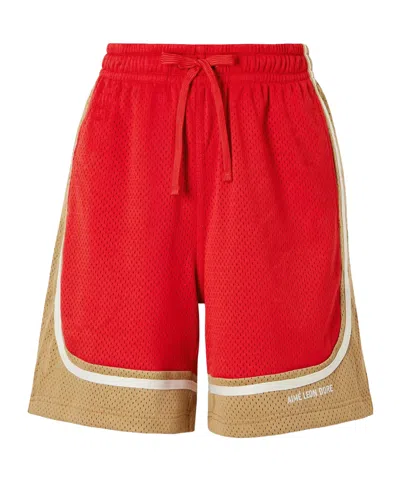 Aimé Leon Dore Novelty Mesh Shorts In Red