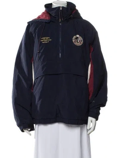 Pre-owned Aimé Leon Dore Nylon Bomber Jacket In Blue