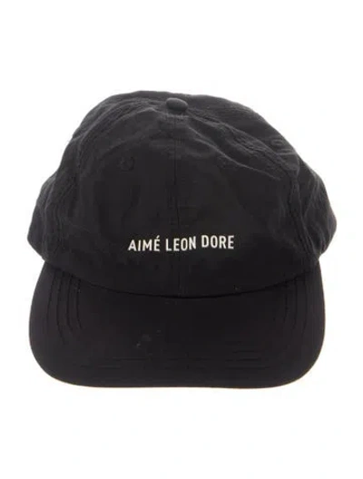 Pre-owned Aimé Leon Dore Nylon Embroidered Trucker Hat In Black