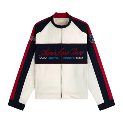 Pre-owned Aimé Leon Dore Nylon Moto Jacket 'pristine' | Cream | Men's Size M In White