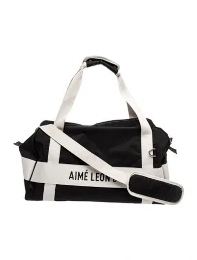 Pre-owned Aimé Leon Dore Nylon Weekender Bag In Black