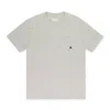 Aimé Leon Dore Off-white Crest Pocket T-shirt In Gray