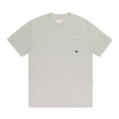 Aimé Leon Dore Off-white Crest Pocket T-shirt In Gray
