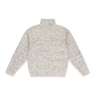 Aimé Leon Dore Off-white Marled Turtleneck Sweater In Gold