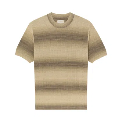 Pre-owned Aimé Leon Dore Ombré Sweater Tee 'laurel Oak' | Tan | Men's Size Xs