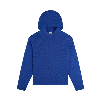 Pre-owned Aimé Leon Dore Open Mesh Hoodie 'amparo Blue' | Men's Size L