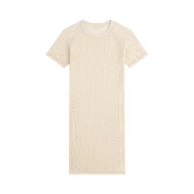 Pre-owned Aimé Leon Dore Open Mesh Mini Dress 'pristine' | Cream | Women's Size M In White