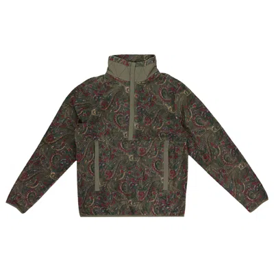 Pre-owned Aimé Leon Dore Paisley Half Zip Fleece Pullover 'khaki' | Tan | Men's Size S In Brown