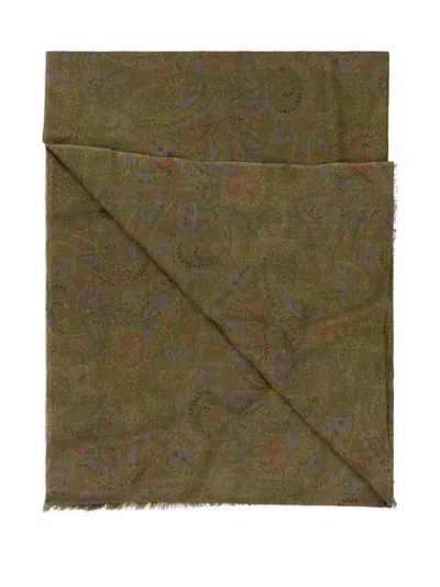 Aimé Leon Dore Paisley-printed Scarf In Green