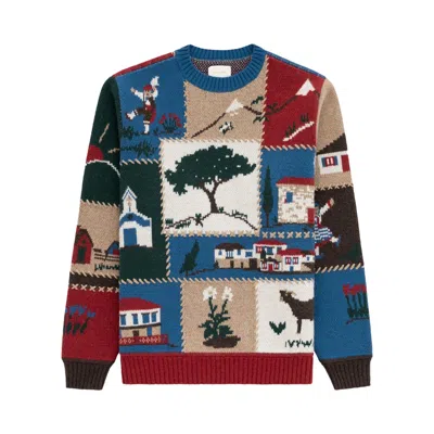 Pre-owned Aimé Leon Dore Patchwork Crewneck 'multicolor' In Multi-color