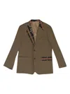 Aimé Leon Dore Patterned Blazer In Brown