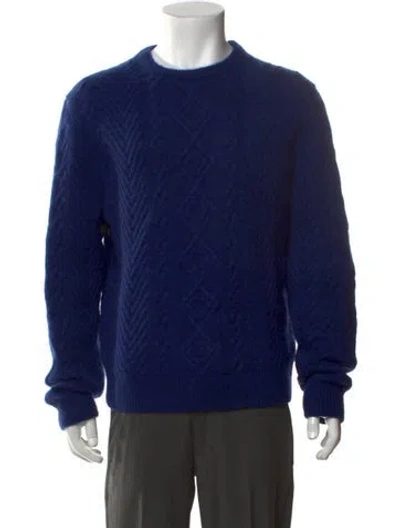 Pre-owned Aimé Leon Dore Patterned Crew Neck Pullover In Blue