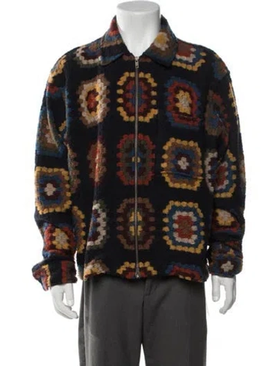 Pre-owned Aimé Leon Dore Patterned Jacket In Blue